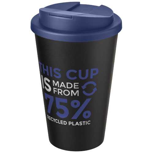 Americano® Eco 350 ml recycled tumbler with spill-proof lid