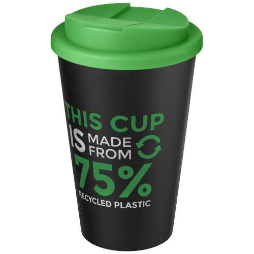 Americano® Eco 350 ml recycled tumbler with spill-proof lid