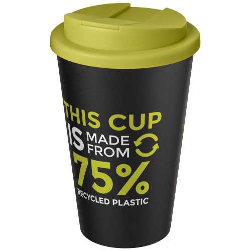 Americano® Eco 350 ml recycled tumbler with spill-proof lid