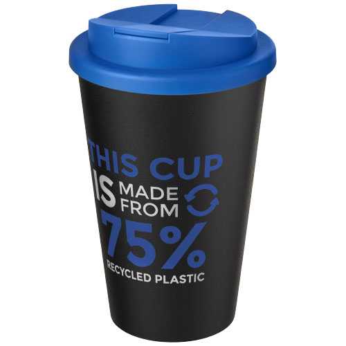 Americano® Eco 350 ml recycled tumbler with spill-proof lid