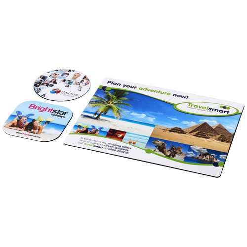 Brite-Mat® mouse mat and coaster set combo 1