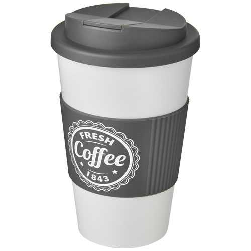 Americano® 350 ml tumbler with grip & spill-proof lid