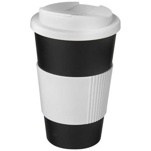 Americano® 350 ml tumbler with grip & spill-proof lid