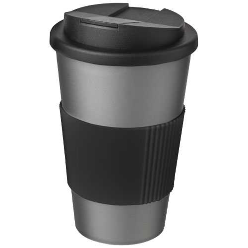 Americano® 350 ml tumbler with grip & spill-proof lid