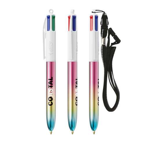 BIC® 4 Colours® Gradient + lanyard