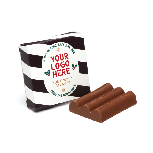 Winter Collection - Eco 3 Baton Bar Box - Milk Chocolate - 41% Cocoa