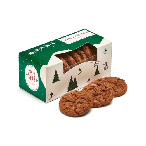 Winter Collection - Eco Biscuit Box - Triple Chocolate Chip Biscuits