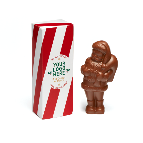 Winter Collection - Eco Flip Top Box - Milk Chocolate² - Chocolate Santa - 41% Cocoa