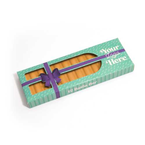 Winter Collection `23 - Eco 12 Baton Bar Box - Gold Chocolate Bar - Present Box - 32% Cocoa