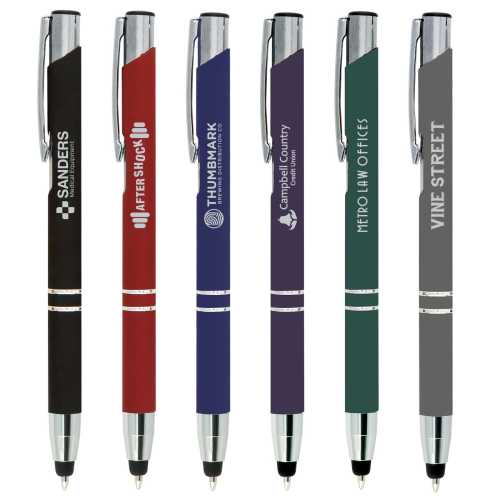 Crosby Metal Pen w/Bottom Stylus