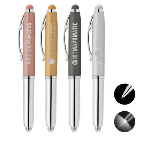 Brando Softy Metallic Light-Up Stylus Pen