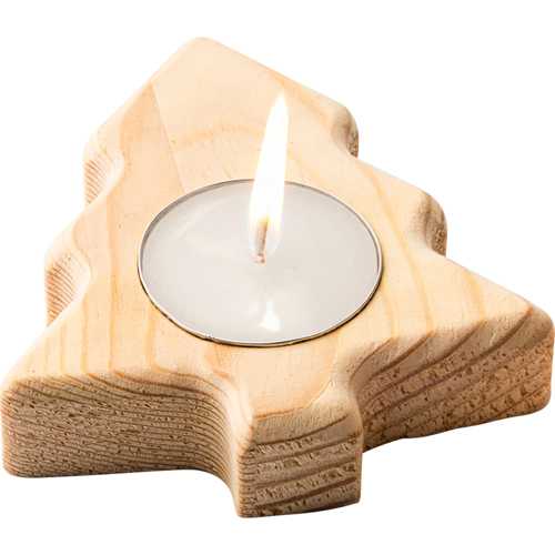 Wooden tree candle