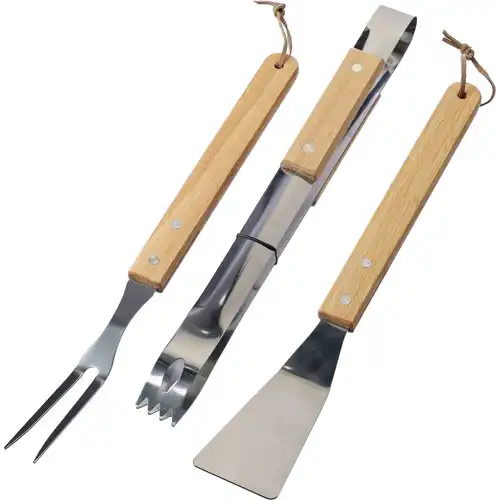 Stainless steel barbecue set (3pc)