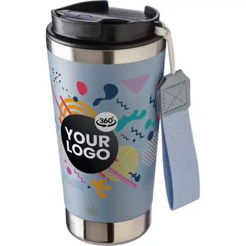 Recycled steel double walled travel mug (500ml)