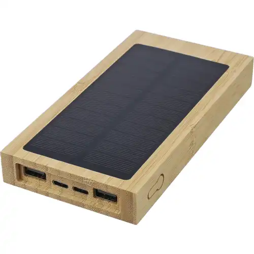 Bamboo solar power bank (10000 mAh)