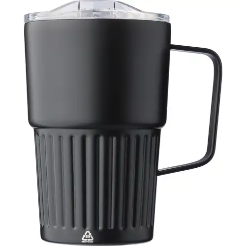 Recycled stainless steel double walled travel mug (450ml)