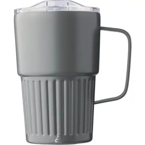 Recycled stainless steel double walled travel mug (450ml)