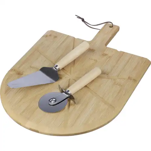 Bamboo pizza board set (3pc)