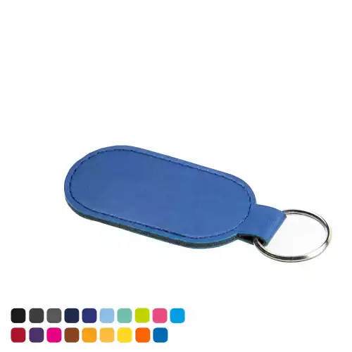 Economy Oval Key Fob in Soft Touch Vegan Torino PU. 