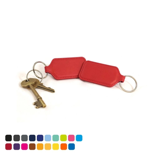 Rectangular Key Fob in Soft Touch Vegan Torino PU.