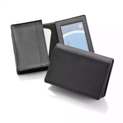 Deluxe Business Card Dispenser with Framed Window Pocket