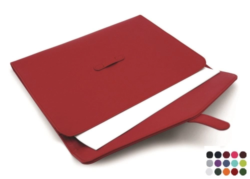 Underarm Valise or Laptop Sleeve with Strap, in Belluno, a vegan coloured leatherette with a subtle grain.