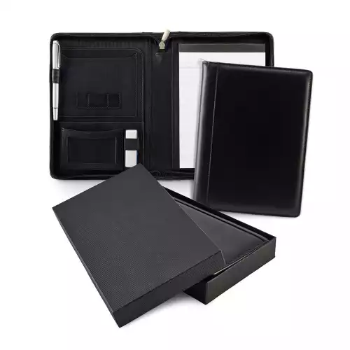 Sandringham Nappa Leather Zipped A5 Conference Folder