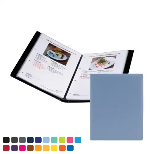  A4 Information, Wine List or Menu Holder in Soft Touch Vegan Torino PU. 