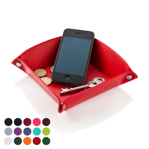  Desk Tidy in Belluno, a vegan coloured leatherette with a subtle grain.