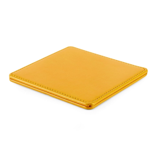 Deluxe Square Coaster  in Belluno, a vegan coloured leatherette with a subtle grain.