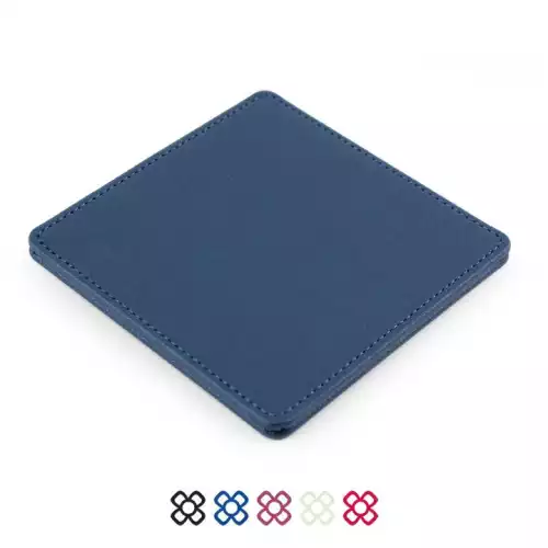 Deluxe Square Coaster  in recycled Como, a quality vegan PU.