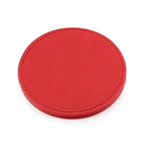  Deluxe Round Coaster in Soft Touch Vegan Torino PU. 