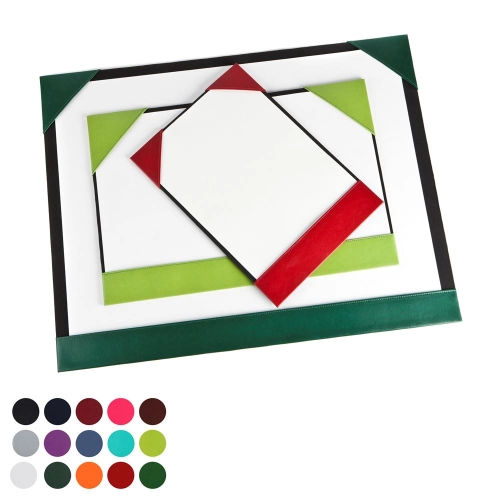  A4 Desk Pad Blotter in Belluno, a vegan coloured leatherette with a subtle grain.