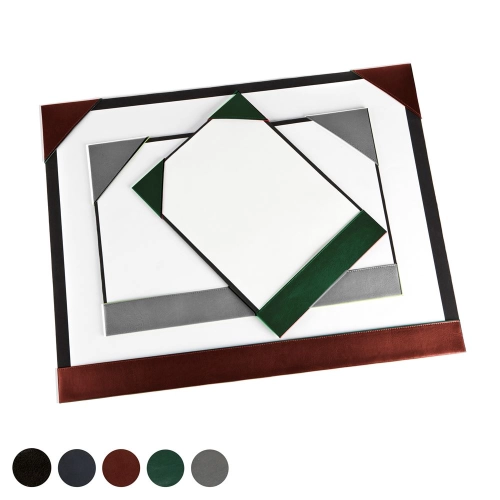 Hampton Leather A2 Desk Pad Blotter, made in the UK in a choice of 5 colours.