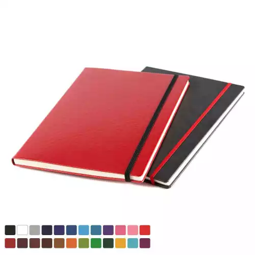 Mix & Match A4 Belluno Casebound Notebook in thousands of colour combinations.