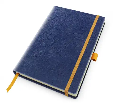 Deluxe A5 Casebound Notebook in textured Saffiano in 4 metallic colours. 