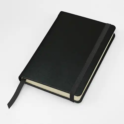 Hampton Leather Pocket Casebound Notebook with Elastic Strap, made in the UK in a choice of 6 colours.