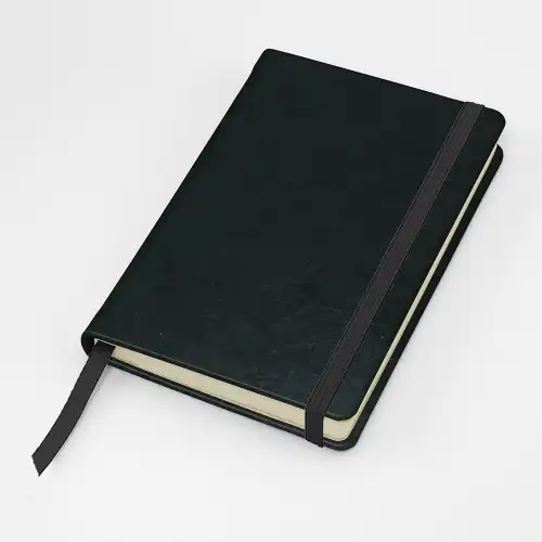 Kensington Distressed Leather Pocket Casebound Notebook with Elastic Strap