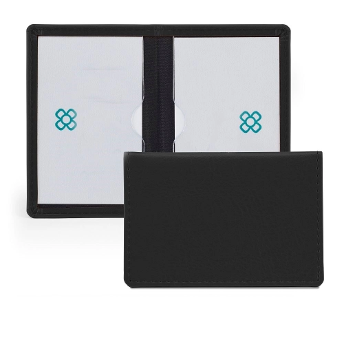 Credit or Travel Card Case in Belluno, a vegan coloured leatherette with a subtle grain.