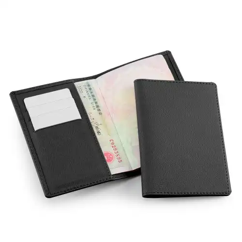 Passport Wallet in recycled Como, a quality vegan rPET