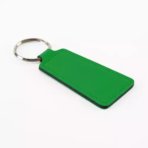 Economy Trapeze Key Fob, in Belluno, a vegan coloured leatherette with a subtle grain.