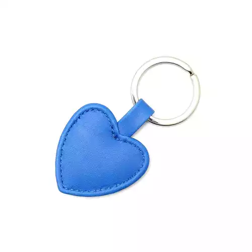 Heart Shaped Key Fob in Soft Touch Vegan Torino PU. 