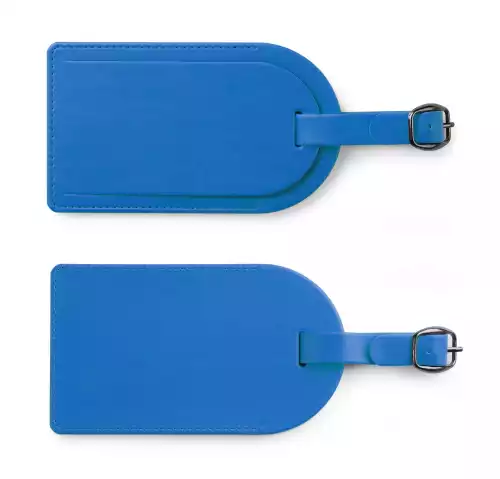 Large Luggage Tag with Security Flap in Soft Touch Vegan Torino PU.