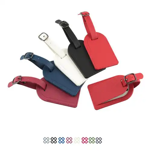 Large Luggage Tag with a Flap, in recycled Como rPET.