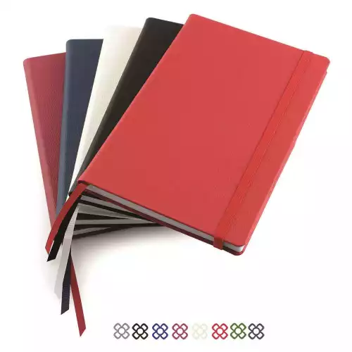 A5 Casebound Notebook choose from 8 colours in vegan Recycled Como.