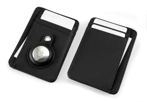 Porto rPET RFID AirTag Wallet in Black