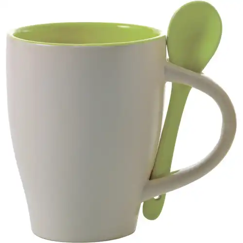 Coffee mug with spoon (300ml)