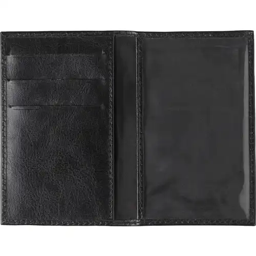 Split leather credit card wallet