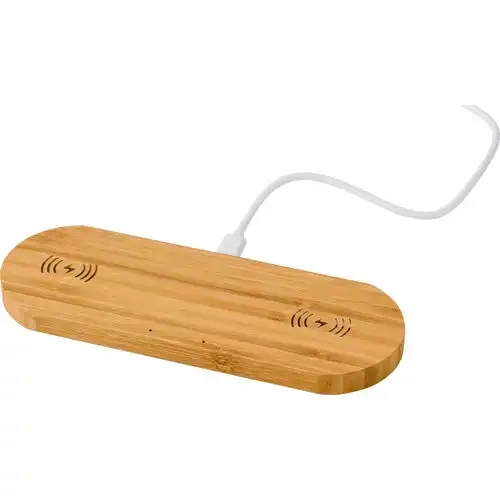 Bamboo dual wireless charger