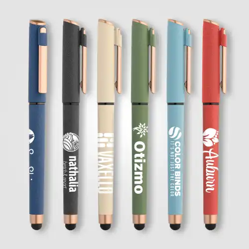 York Recycled Plastic Bronze Trim Gel Pen